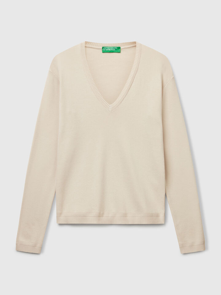 V NECK SWEATER L/S Women image number 5